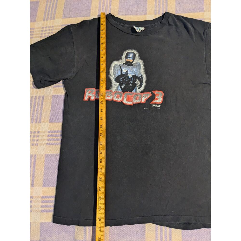 Vintage RoboCop 3 Movie Promo T Shirt Size Large Single Stitched 90s Black 1993 - Picture 6 of 6
